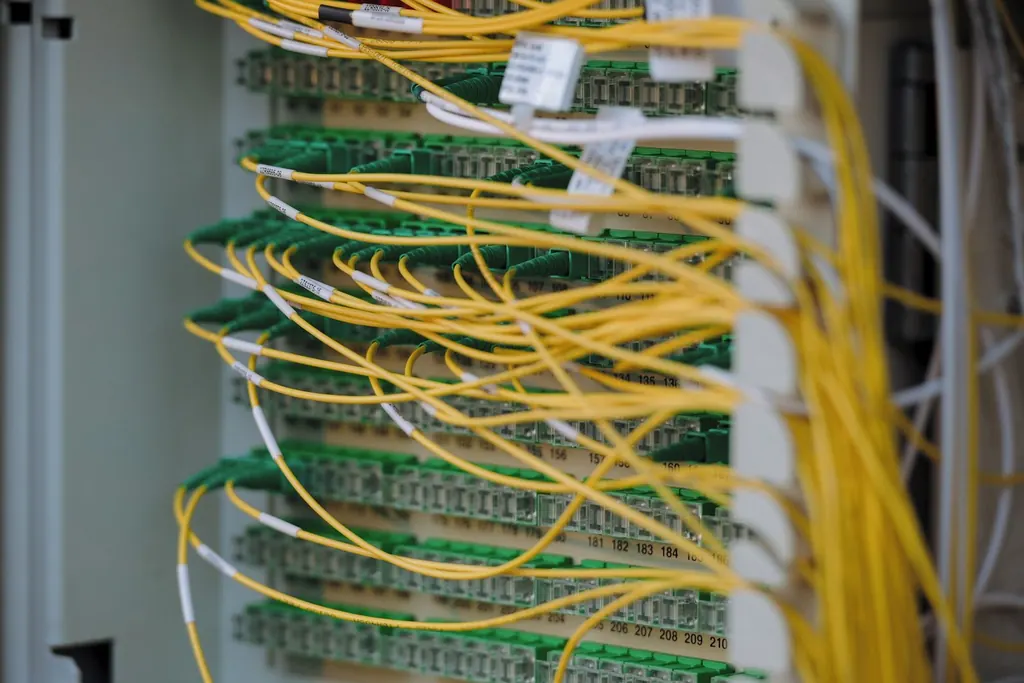 Network patch panel with structured cabling