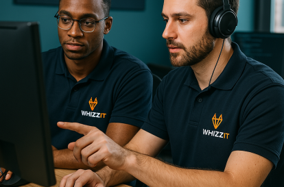 Men performing IT Support London Services